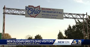 'Ohio, The Heart of it All': New welcome signs installed along Ohio state border