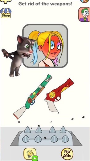 get rid of the weapons 😂😂#funnycat #mytom2 #mytalkingtom2 #shrots #challenge