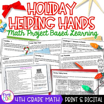 Holidays Around the World Reading Math Project Based Learning Activity 4th Grade