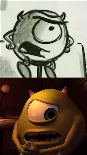 From Sketch to Screen: Monsters Inc Edition ✏️➡️🎬 ‪@DisneyUK‬