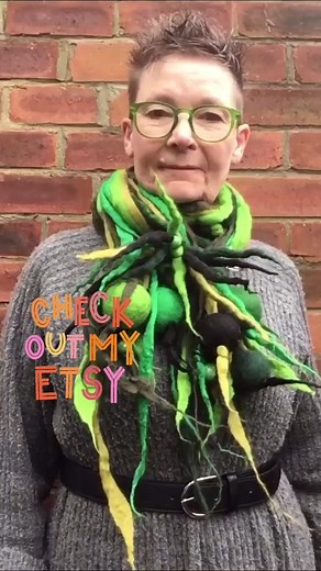 Ever wondered how to wear my funky felted necklace-scarves? Available in my #etsyshop link is in my bio 😉 … #woolscarf #feltedscarf #handmadescarf #scarfstyle #handmadefashion #handmadegift #funkyaccessories #UniqueGifts #UniqueStyle #gowild #chunkynecklace | FeltedArtToWear