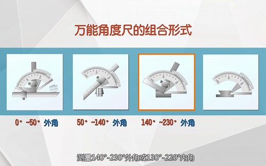 万能角度尺使用和读数方法