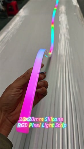 20×20mm Front-Glow RGBIC Silicone LED Strip