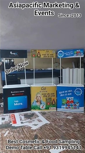 Best Cosmetic & Food Sampling Demo Table | Portable Beauty Product Promotional Table Counter