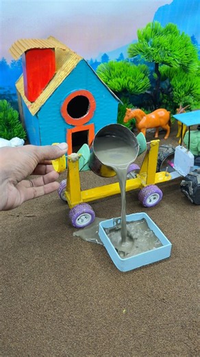 🔥 Homemade Mini Tractor Pillar Builder | Real Working Construction Setup