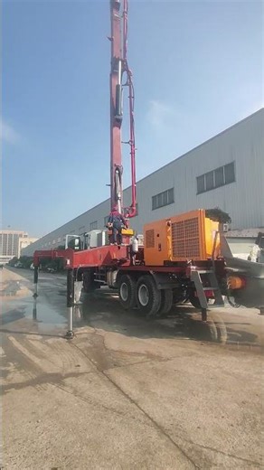 How to convert a concrete boom pump truck into a wet spraying machine