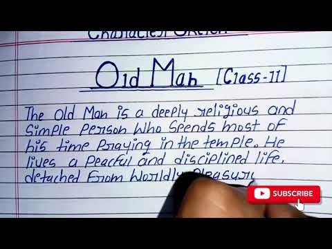 Character Sketch of Old Man Class-12 English | The Old Man at the Bridge | Old Man Character Sketch