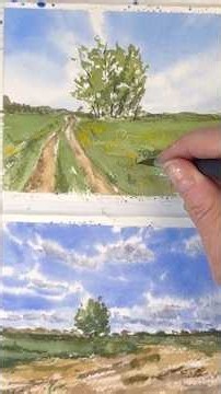 Easy watercolor landscapes! #watercolor