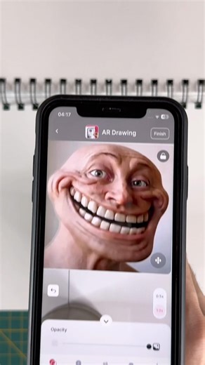 Realistic troll face 1 min vs 10 min #meme #drawing #trollface