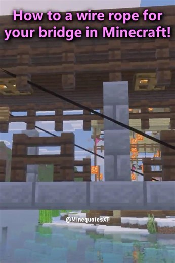 Bridge building trick in Minecraft! #lifehacks #minecraft