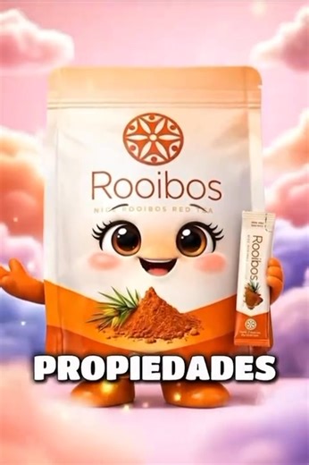 🫖 ¿Qué es el té Rooibos? • Es una infusión de rooibos o té rojo, hecha de las hojas de la planta Aspalathus linearis originaria de Sudáfrica, conocida por su color rojo intenso y sabor suave naturalmente dulce. ￼ • No contiene cafeína, por lo que es ideal para cualquier hora del día, incluyendo la noche. ￼ 🧪 Principales características • El producto está elaborado con rooibos pulverizado y sí puede contener endulzantes dependiendo de la presentación. ￼ • Sabor suave y aroma agradable, con nota