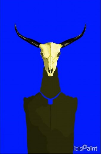 頭蓋骨描きました#イラストメイキング #イラスト #art