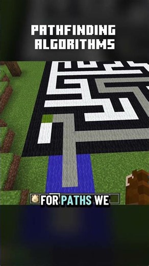 I made an algorithm that finds the best path for any maze 😎 #minecraft