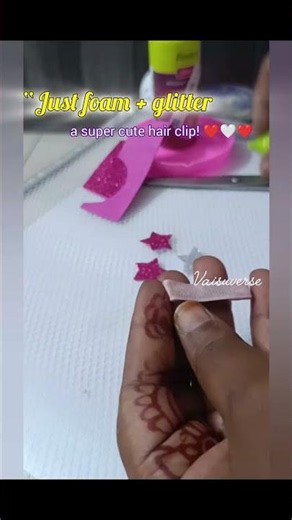 Easy DIY Star Hair Clip ✨⭐ | Glitter Foam Craft | VaisuVerse