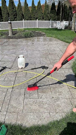 Stamped Concrete Patio Restore — Antiquing Eagle Gray + EasySeal + ProClean