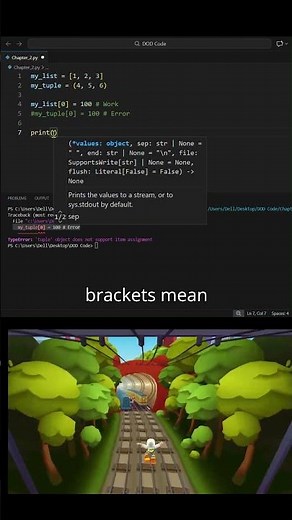 Lists are mutable. Tuples are immutable . #python #codingtips #learnpython #pythonlearning #coding