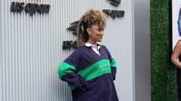 Ally Love walks the red carpet during the US Open Tennis Championship...