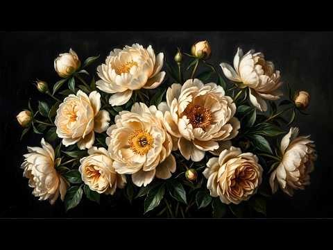 Classic White Flowers Painting | Frame TV Art Screensaver | Vintage Aesthetic