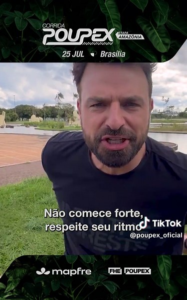 Nosso corredor Renato Andrade, pódio em várias corridas POUPEX, dá dicas de treino para Cássio Reis e para você! Venha correr na Corrida POUPEX 2026 Etapa Amazônia e chegue na frente do Renato! 😄🏃🏻‍♀️🏃🏻‍♂️ Inscreva-se em corrida.poupex.com.br. 🗓️ Corrida POUPEX 2026 Etapa Amazônia: 25 de julho de 2026 ⏰ Largada às 18h 📍 Praça dos Cristais (SMU), em Brasília #corrida#corridapoupex#mapfre#treino#corridaderua