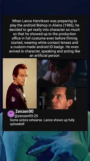 When Lance Henriksen was preparing to play the android Bishop in Aliens (1986), he decided to get