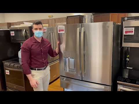 Bray & Scarff Appliance Review of GE Profile 27.9 cu.ft. 4-door French door refrigerator PVD28BYNFS