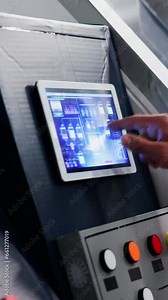 Print Operator At Factory Stock Video