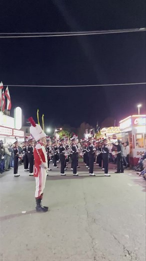 From last night: Check out Head Drum Major Austin Bowman twirling at one of our many stops on the parade route in Circleville. #GoBucks🎃 | The Ohio State University Marching Band