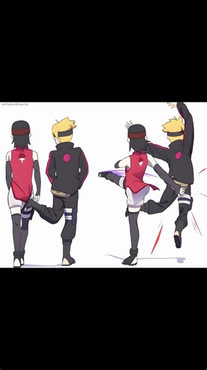 When Sarada kicks too hard! 😂 #Boruto #Sarada #Anime #Shorts