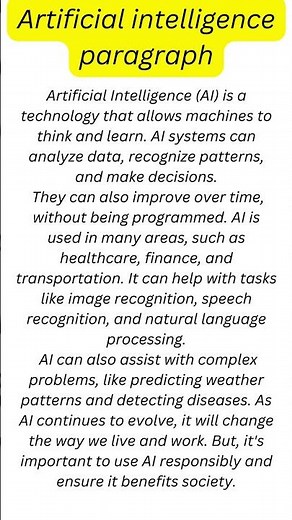 Artificial intelligence paragraph \\paragraph about artificial intelligence #ai #ai paragraph