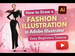 How to Draw a Fashion Illustration in Adobe Illustrator | Easy Beginners Step-by-Step Tutorial