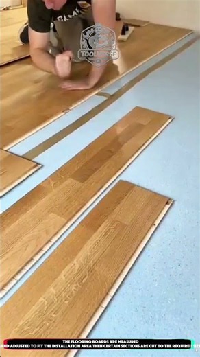 Installing Laminate Wood Flooring! How Are the Boards Cut and Arranged for a Neat Finish