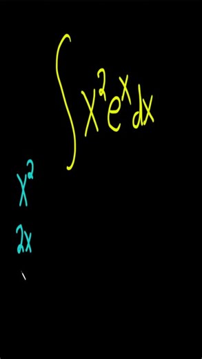 How to use Tabular Integration Example with x^2_e^x #shorts