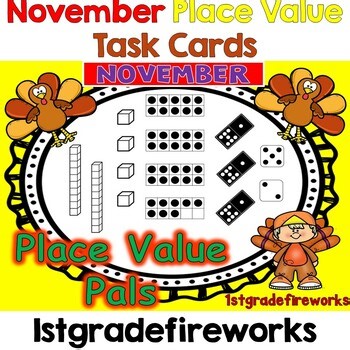 November Math Place Value Games | Fall & Thanksgiving Place Value Activities