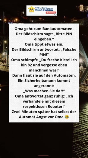 Oma vs. Bankautomat 😂💳