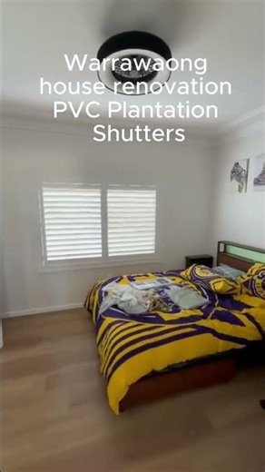 Warrawong house renovation with PVC plantation shutters