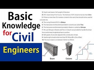 Basic Knowledge for Civil Engineers to remember on site - Civil Engineering Videos