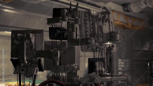 High tech laboratory equipment occupies a hidden bunker, equipped for cutting edge scientific research and experiments. The environment suggests secrecy and specialized activities.