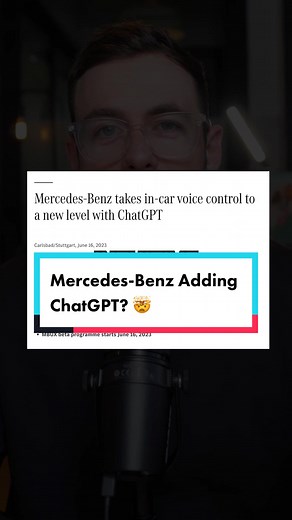 Mercedes-Benz is Adding ChatGPT to its cars. Mercedes will be integrating OpenAI's chatbot into its Mercedes-Benz User Experience via a beta program. The beta will begin on Friday, June the 16th in the U.S for over 900.000 vehicles equipped with the MBUX infotainment system, and run for three months. Customers can participate via the Mercedes me app or directly from the vehicle using the voice command “Hey Mercedes, I want to join the beta programme” The rollout of the beta programme will happen