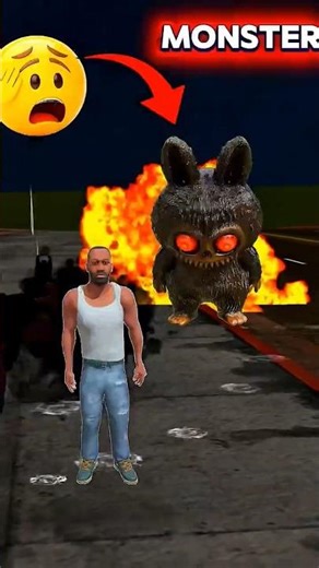 Teddy Monster Attacked In Franklin City 😱 #gta #indianbikedriving3d