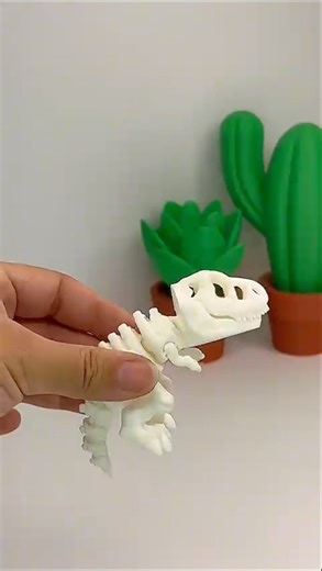 esqueletos de dinossauro articulados em 3D! #3dprinting #dinosaur #shorts