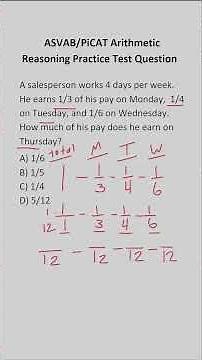 ASVAB/PiCAT Arithmetic Reasoning Practice Test Q: Subtracting and Multiplying Fractions #ASVAB