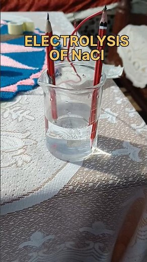 Electrolysis of NaCl (Sodium Chloride) experiment| #electrolysisexperiment #electrochemistry #shorts