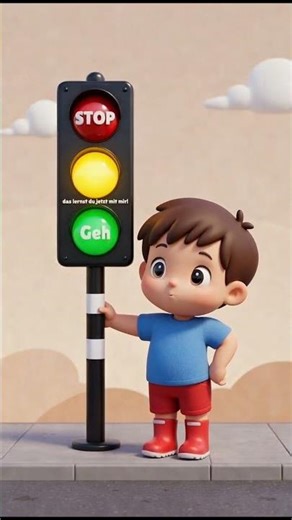 Red means STOP! 🚦 The traffic light song for children | Cross the street safely