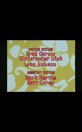 end credits of SpongeBob