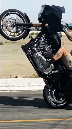 Epic wheelie fail on a bagger