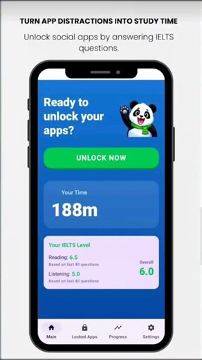 IELTS PANDA. #ielts #ieltspreparation #distruction #applock #applocker #B2AAPPS