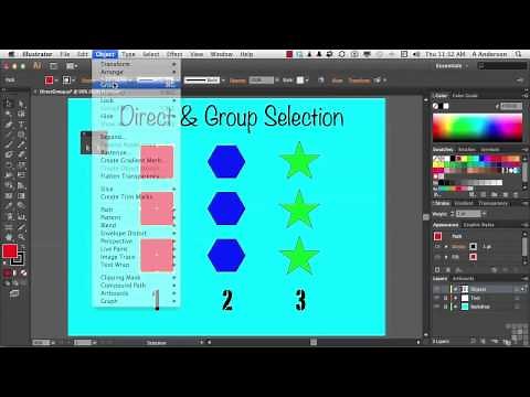 Adobe Illustrator CS6 Tutorial | Group & Direct Selection Techniques | InfiniteSkills