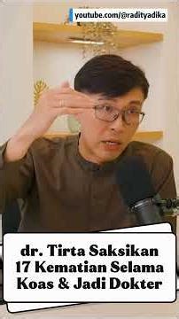 The most horrific death witnessed by Dr. Tirta in his medical career #drtirta #podcast