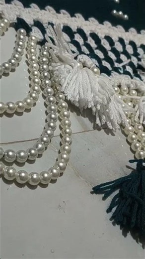 Blue & White wool Toran 😍😍 #crochet #crochetpatterns #handmade