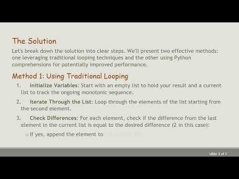 Efficiently Grouping a Python List into Monotonic Sub-lists with Equal Differences